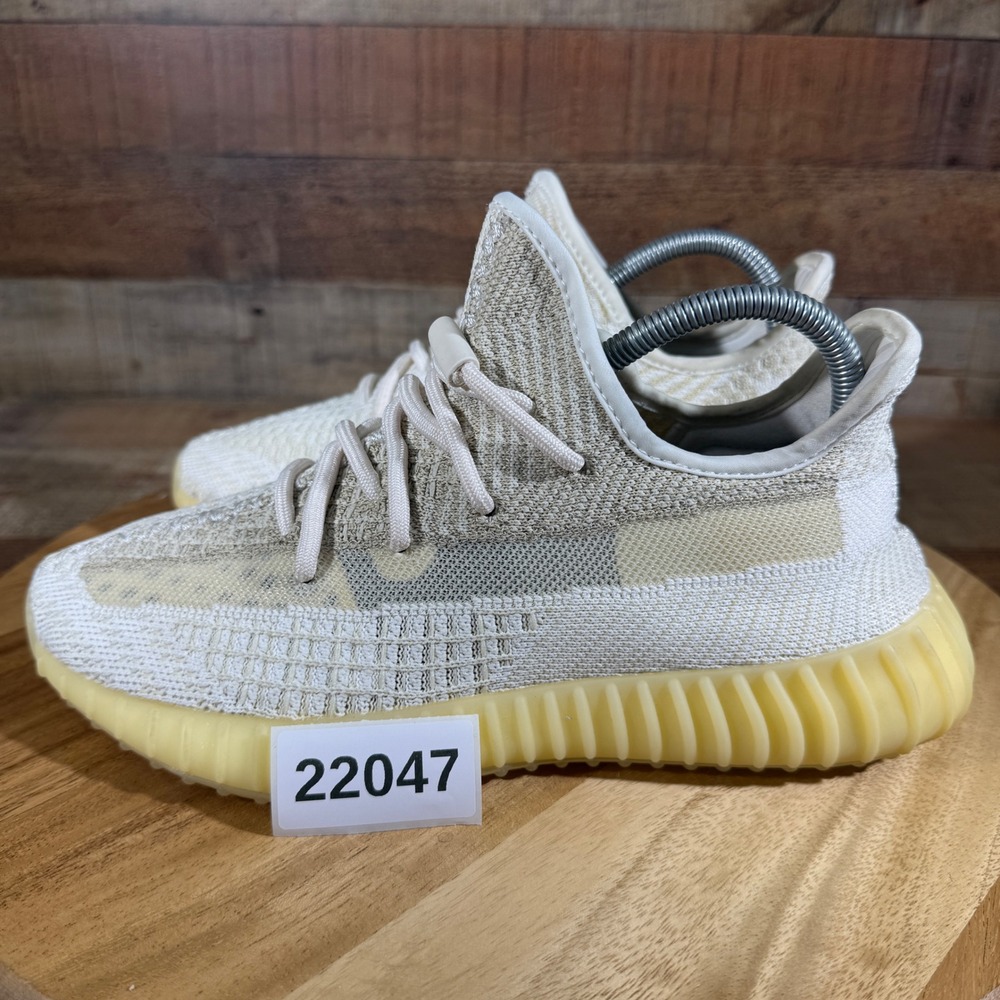 Adidas Yeezy Boost 350 V2 Mens 7.5 Natural FZ5246 Cream Beige Sneakers Shoes